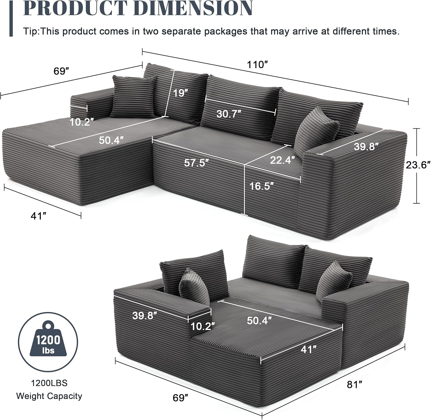 Lumen Boneless Cloud Couch "NINE" product detail 4